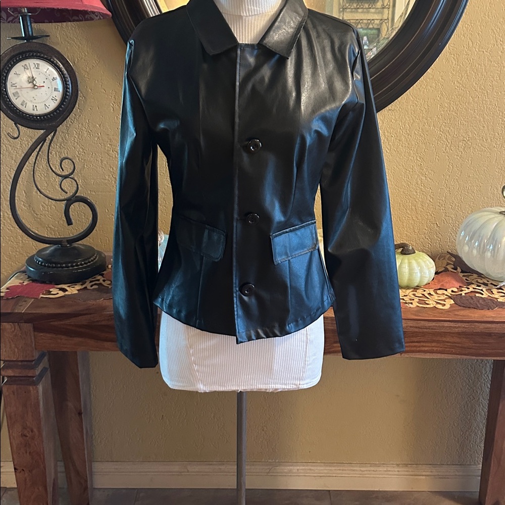 Black Faux Leather Jacket